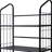 Fogg Black Metal Standing Book Shelf-1561674225