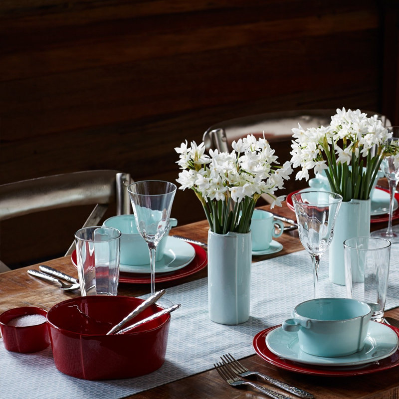 Lastra Handmade Stoneware Soup Bowl, Aqua