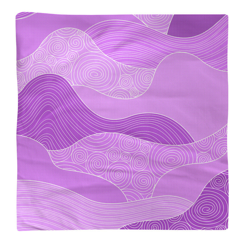 Serviette de coton à ondulations à la main, H 0,1 po x l 22 po x P 22 po, Violet, Sergé de polyester