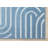 Fresno Blue Cream Abstract Chain Link Area Rug-102211060