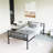 Bedroom Dormitory Twin Size Black Metal Triple Bunk Bed Can Be Disassembled Into Three Beds