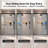 56"–60" W x 76" H Framed Double Sliding Shower Door, Tempered Glass Bypass Tub Door with Quiet Slide Rollers & Stainless Steel Hardware