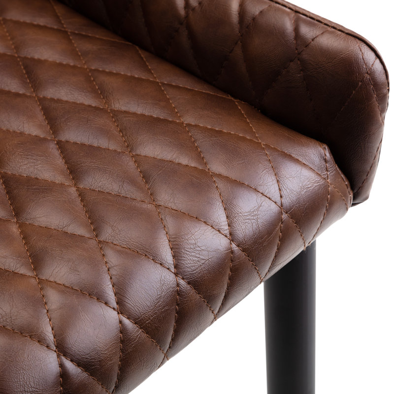 Adel Leather Dining Chairs, Brown