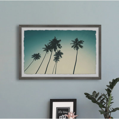 Palm And The Blue Sky - Single Picture Frame Print