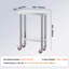 Table de travail en acier inoxydable 24 po x 12 po 32 po, idéale pour la cuisine commerciale, le buffet et la restauration - Rouille, capacité de 400 lb de la tablette supérieure, table stable et facile à déplacer avec roulettes, 34 po, parfaite