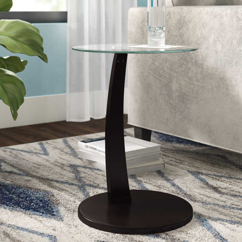Table de bout en verre Bachmann