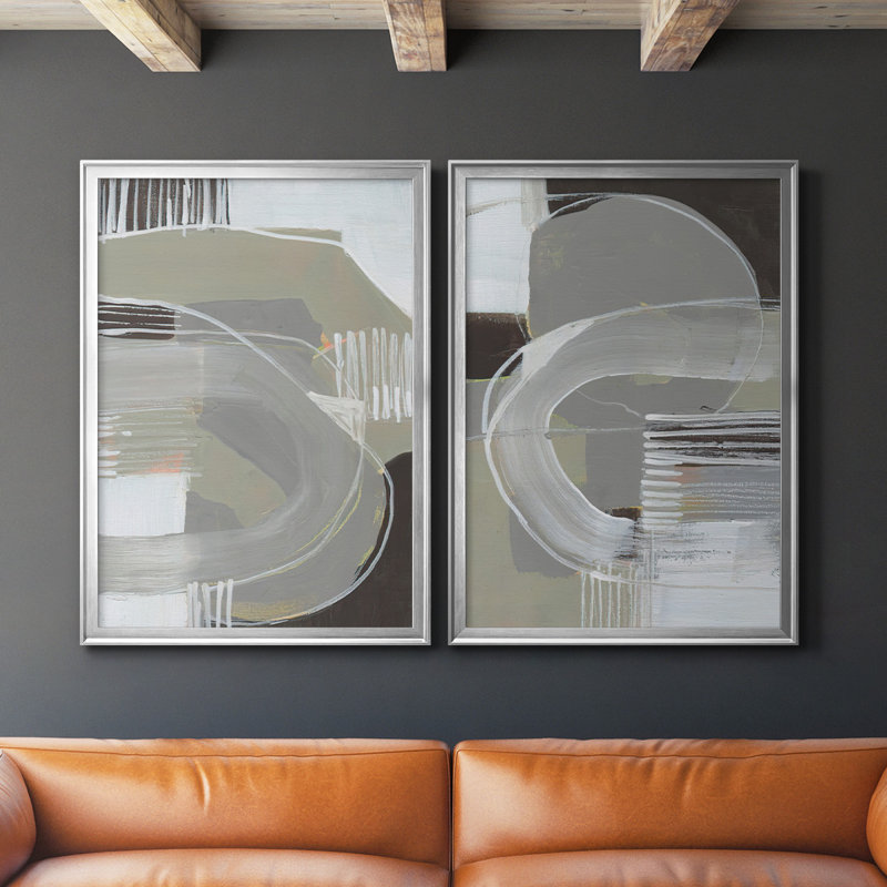 «Arching Neutrals I», toile encadrée de qualité supérieure - prête à être accrochée, Cadre argenté