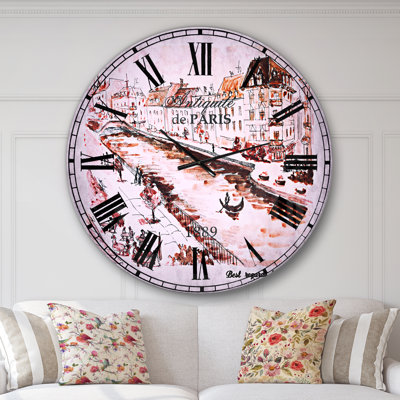 Horloge murale sépia