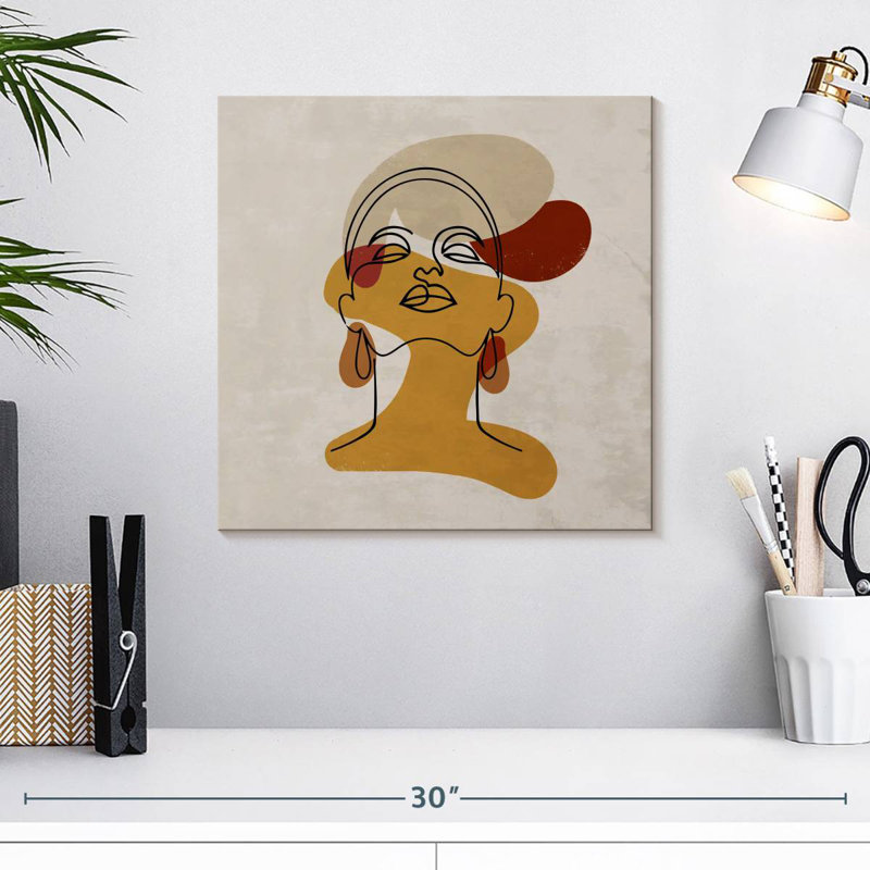 Visage de femme Leisha Boho I, H 16 po x l 16 po