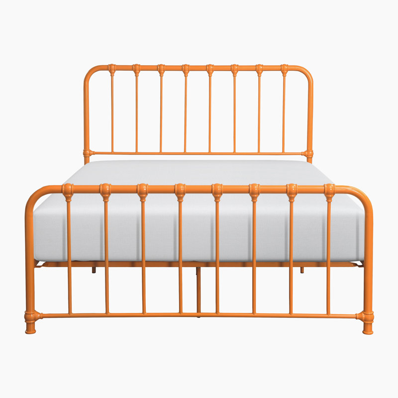 Lit plateforme en métal Anite, Grand, Orange