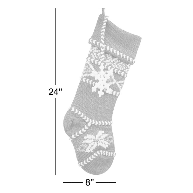 Chaussette de Noël en tricot Fair Isle