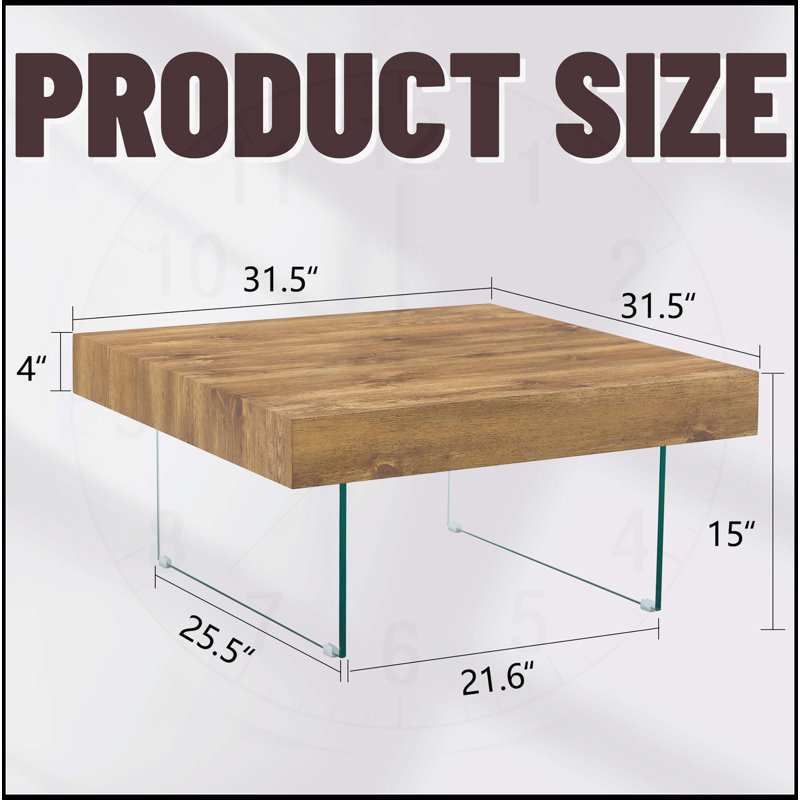 Natural Style Square MDF Coffee Table