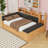 Full Wood Daybed with Trundle, Built-in Storage and USB Charging Ports-1337351877