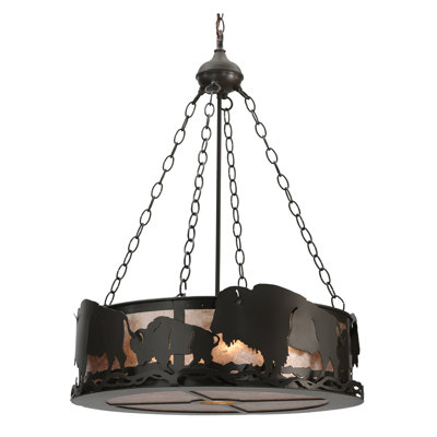 Rustic Lodge 5 - Light Glass Chandelier
