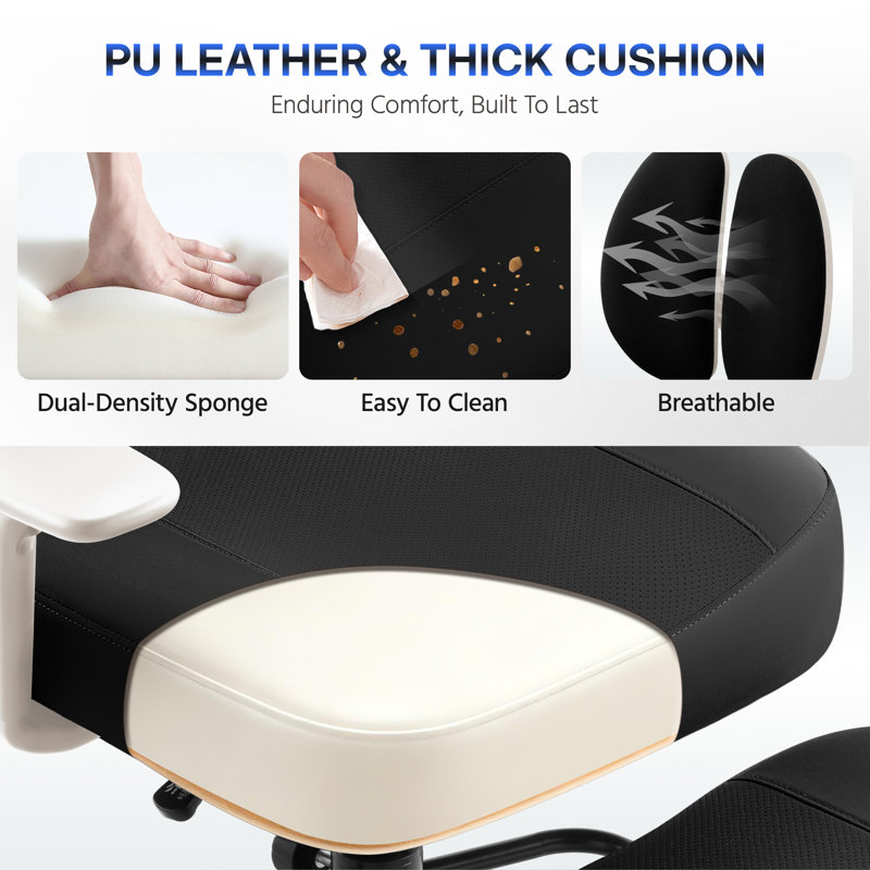 Ergonomic Meditation Chair with Back Support & Foldable Armrests - Adjustable Cross-Legged Office Chair with 360° Swivel Foot Ring, Wheels for Yoga, Home & ADHD Focus, Black