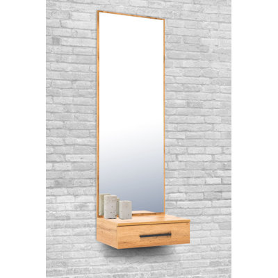 Leocadia Rectangle Mirror with Drawers and Shelves