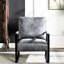 Chaise d'appoint en microfibre tachetée grise avec coussin de siège rembourré et épais, conception Mid-Century moderne pour siège de bureau en métal renforcé, espaces de vie convenables