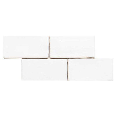 Talavera 3" x 6" Handmolded Look Glossy Ceramic Wall Tile