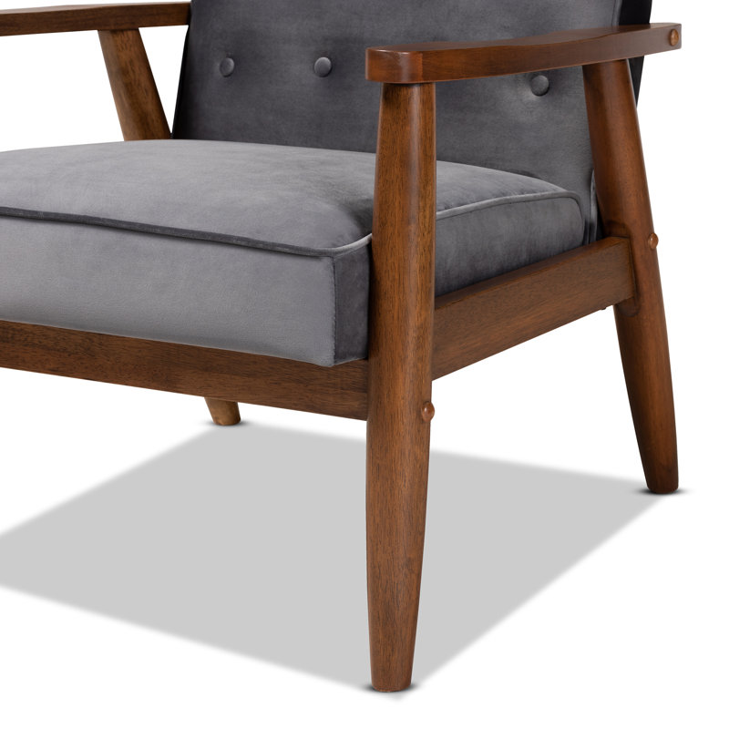 Upholstered Armchair, Gray