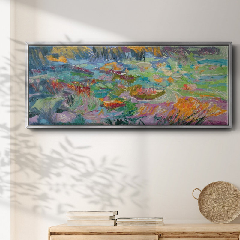 " Morning Prayer ", Silver Floater Framed Canvas, 8" H x 20" W x 1.5" D