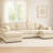 Corduroy 4 - Seat Double Chaise Sectional , Engineered Wood Frame, Rectangular Seats, And U Shaped Setup For Relaxation 3 Piece 4, Foam Filled, Streamlined Design, Cushions-2067071935