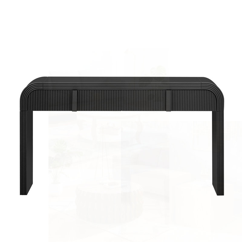 Console l 54,9 "avec 2 tiroirs, Noir, noir, noir, noir