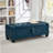 48" Ottoman Bench With Storage, Bench For Bedroom,Living Room,Hallway, Upholstered Tufted Faux Leather PU Ottoman Blue-122960696