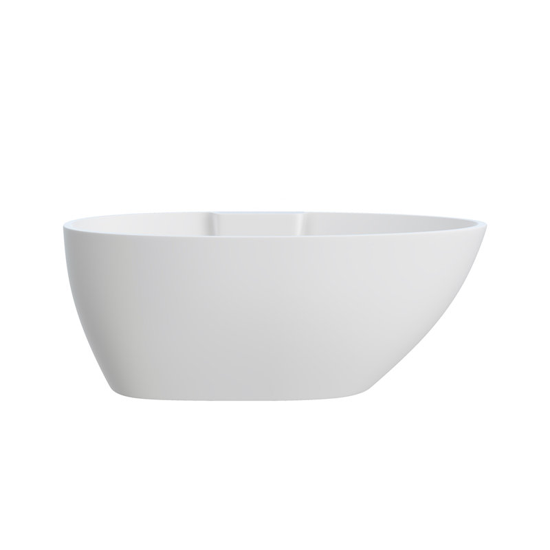 Hadiya 56'' x 30'' Freestanding Soaking Acrylic Bathtub, White