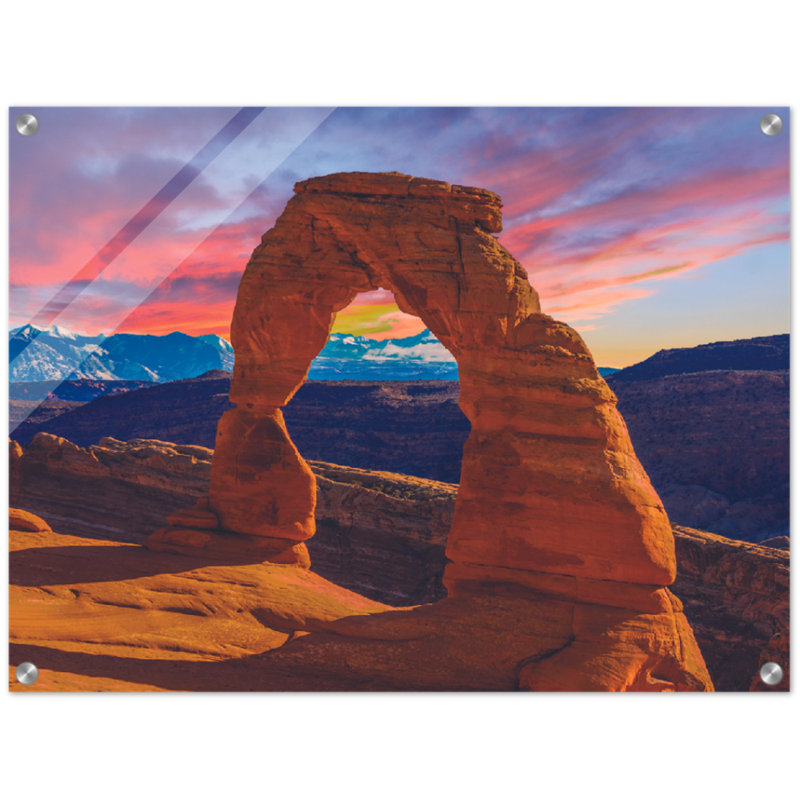 Arches National Park Utah Print - Desert Rock Formation Wall Art - Southwest Landscape Canvas Artwork - Natural Stone Arch Photography - Scenic National Park Decor - Travel Nature Wall Hanging - Large Modern Home Decor Print