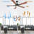 52 inch Smart Ceiling Fan with Light