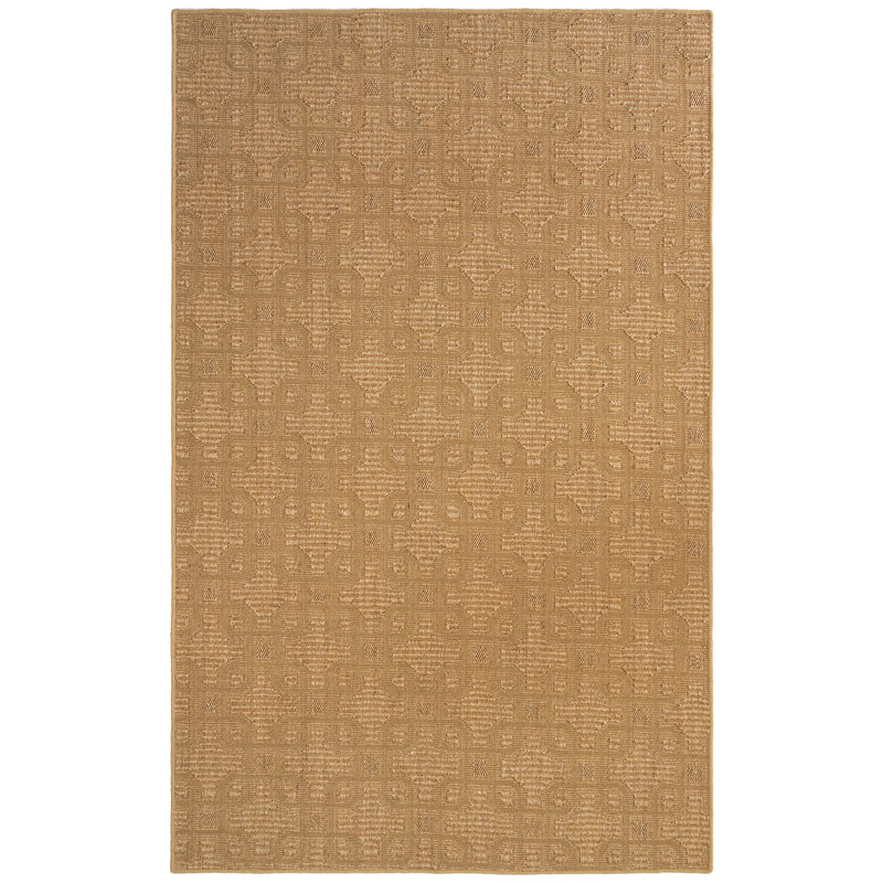 Chenyu Jute/Sisal Geometric Indoor Rug, Rectangle 4' x 6'