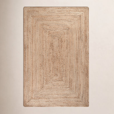 Gage Miramar Tan Hand-Braided Jute Rug