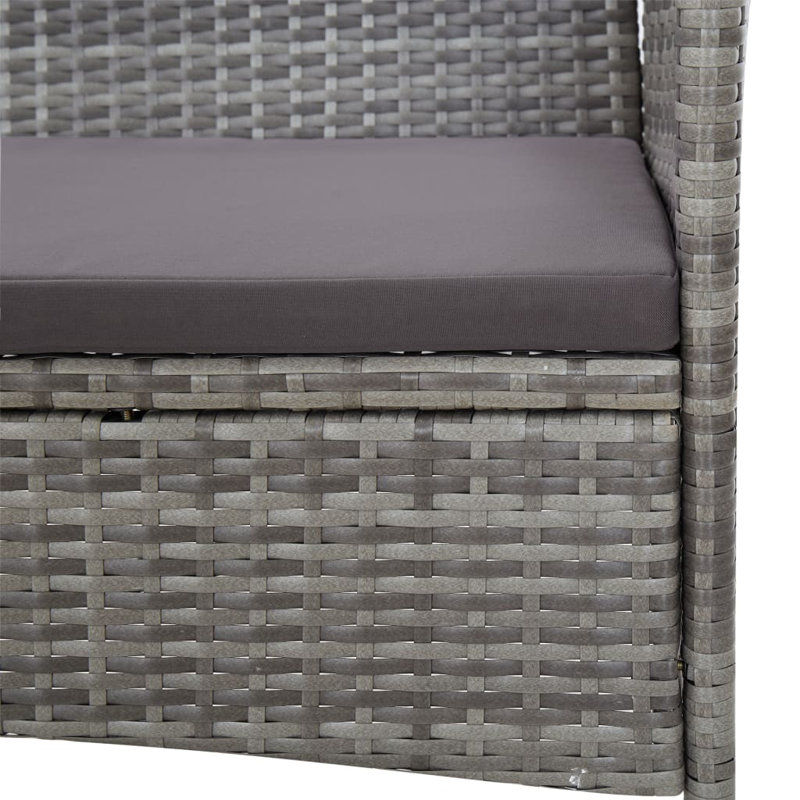 Méridienne 4 pièces avec coussins Amerius, Gris, gris