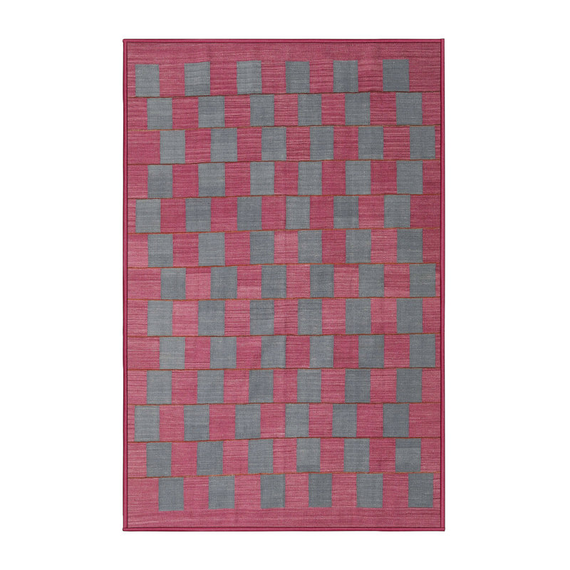 Tapis géométrique mauve / gris / vert, Rectangle 5 pi x 7 pi