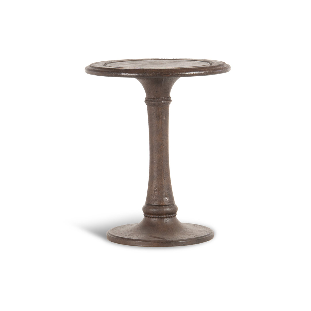 20" Cast Stone Occasional Side Table -Cocoa Finish Inspired Visions