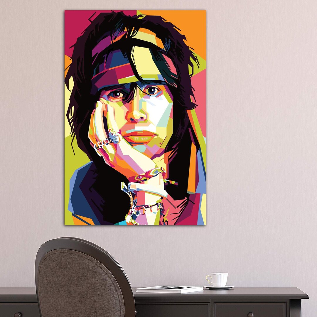 Leinwandbild - Grafikdruck „Steven Tyler I” von Dayat Banggai