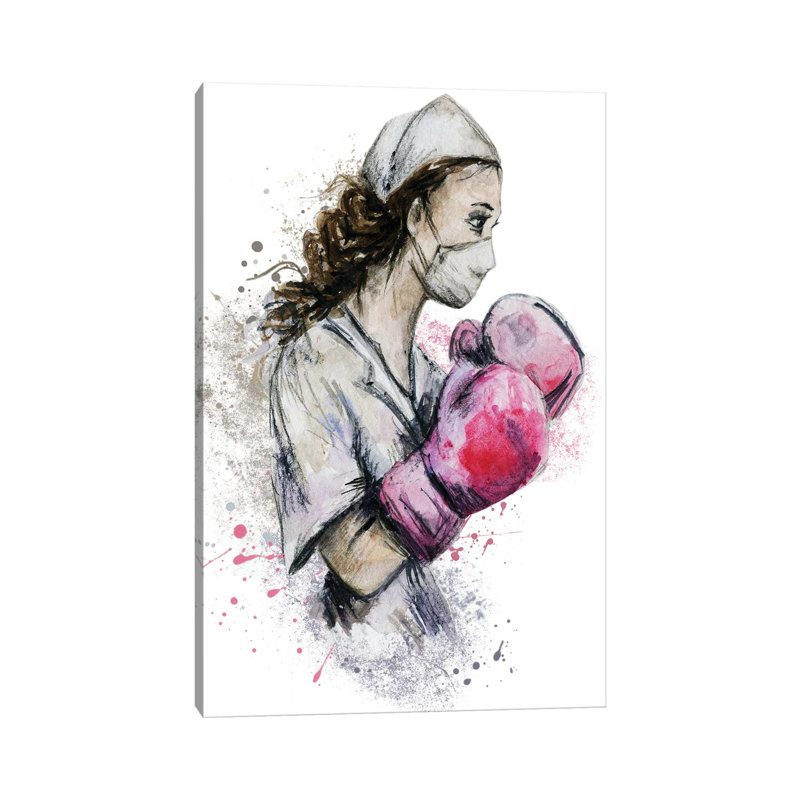 Fighting Nurse II by Ephrazy Graphics - Wrapped Canvas Print, 20.32 cm H x 30.48 cm W