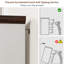 6 Drawer Dresser for Bedroom - 47" Wide Double Chest of Drawers, Vintage Drawers Organizer for Living Room, Hallway, Entryway, White and Walnut-1528054337