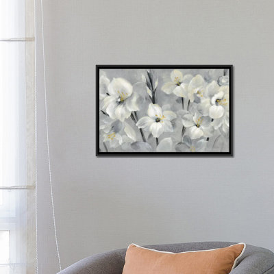 « fleurs on gray », reproduction sur toile