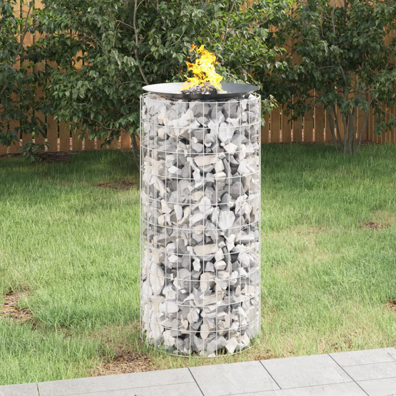 Ashbik Fire Pit Galvanised Iron, 100 cm H x 50 cm W x 50 cm D