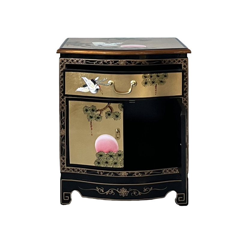 Hocca Gold Leaf Hand Painted Lamp Cabinet