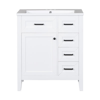 Meuble-lavabo de salle de bain 30 po - Armoire avec style et tiroir