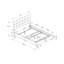 Cadre de lit double capitonné gris foncé Boucle, idéal pour la décoration de chambre à coucher transitionnelle, structure et structure en bois massif, profil bas avec rembourrage confortable pour chambre à coucher, fabrication d'ingénierie, bouton