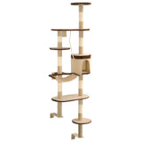 vidaXL Cat Tree Particle board, plush, sisal rope
