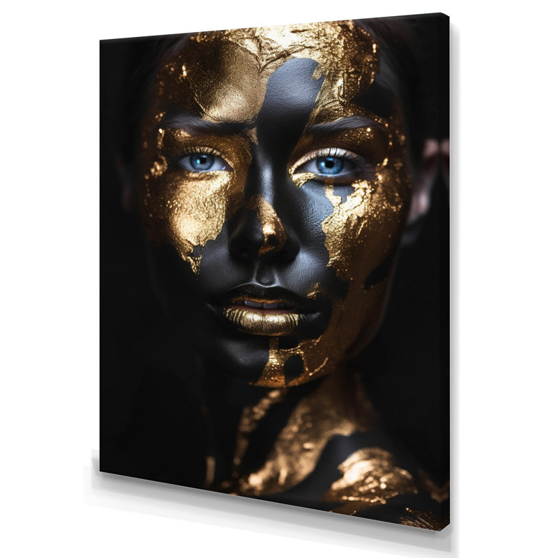 «Woman Golden Foil II» sur toile, H 20 po x l 12 po x P 1 po
