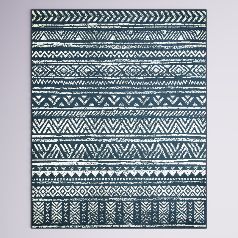 Tapis gris à tissage plat Aitana, Rectangle 5 pi x 7 pi