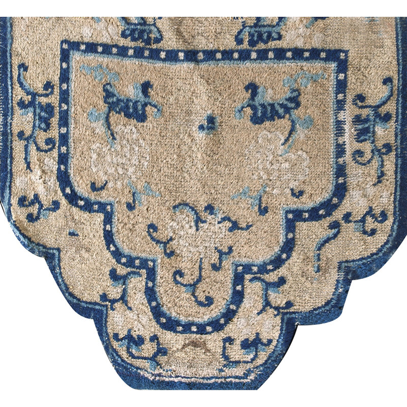 Tapis ivoire et bleu antique Ningxia