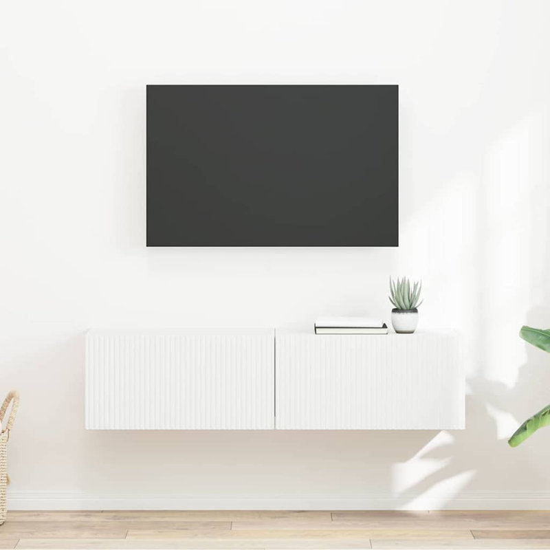 TV Stand, 29.5cm H x 60cm L x 31cm W, White