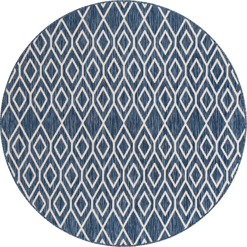 Outdoor Destiny Area Rug Aqua-Khaki Color, Rectangle 2'2" x 3'