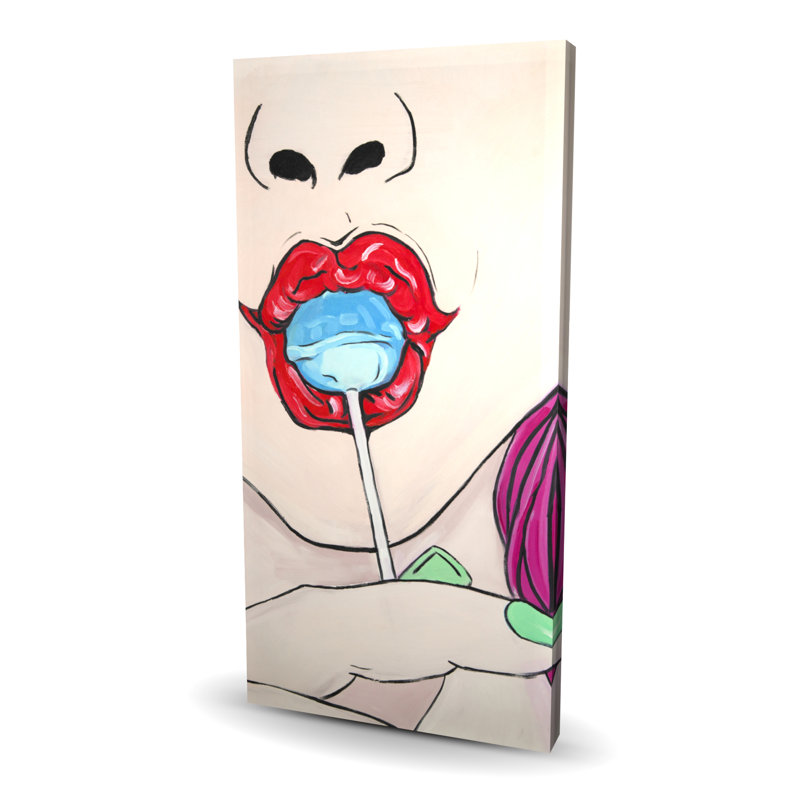 «Lollipop - Blue Woman», reproduction d'art sur toile | Style moderne